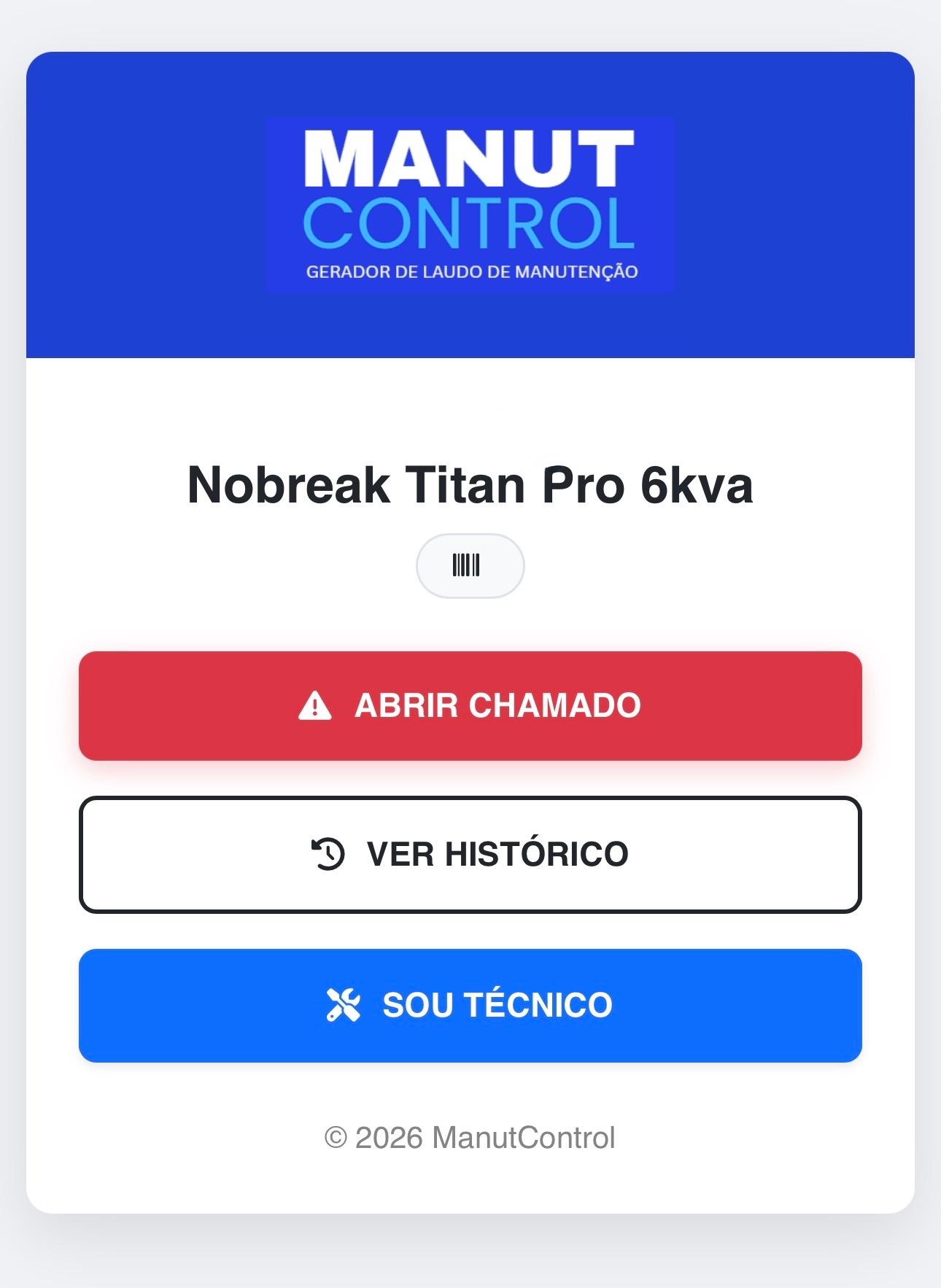 Tela de Acesso via QR Code